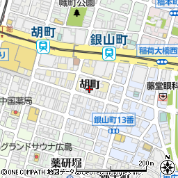 広島県広島市中区胡町2-11周辺の地図