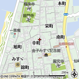 山口県長門市仙崎幸町1438-1周辺の地図