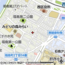 広島県広島市西区福島町2丁目15周辺の地図