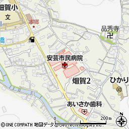 広島市医師会運営・安芸市民病院周辺の地図