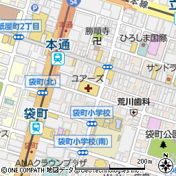 ユアーズＬＩＶＩ広島本通店周辺の地図