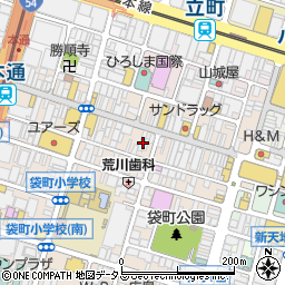広島県広島市中区本通周辺の地図