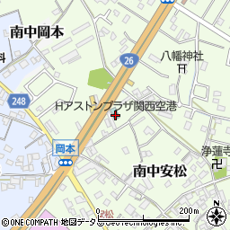 ホテルアストンプラザ関西空港周辺の地図