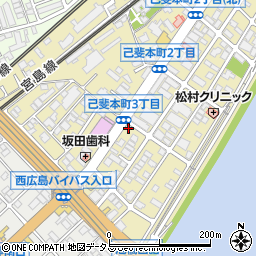 ＡＳＡＨＩ　ＰＡＲＫ己斐本町１駐車場周辺の地図