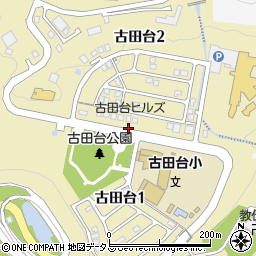 広島県広島市西区古田台周辺の地図
