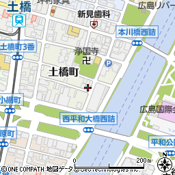 広島県広島市中区土橋町5-3周辺の地図