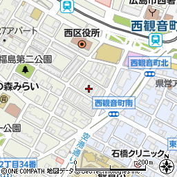 広島県広島市西区福島町2丁目11周辺の地図