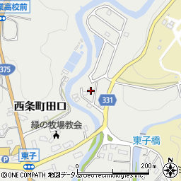 広島県東広島市西条町田口223周辺の地図