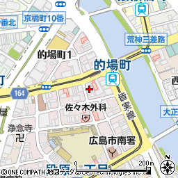 広島県広島市南区的場町周辺の地図