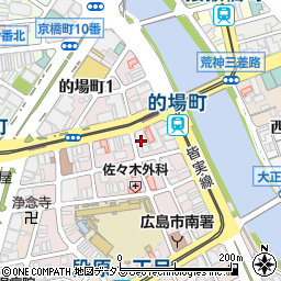 広島県広島市南区的場町周辺の地図