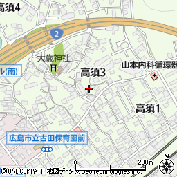 広島県広島市西区高須周辺の地図