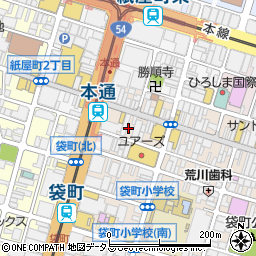 聞こえの田中広島本通店周辺の地図