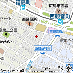 広島県広島市西区福島町2丁目10周辺の地図