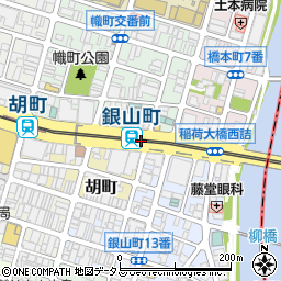 銀山町駅周辺の地図