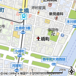 広島県広島市中区土橋町5-25周辺の地図
