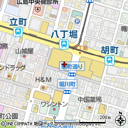広島県広島市中区胡町周辺の地図