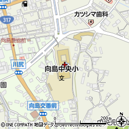 尾道市立　向島中央小学校共同事務室周辺の地図