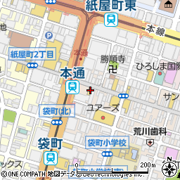 珈琲館 広島本通中央店周辺の地図