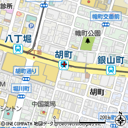 広島県広島市中区周辺の地図