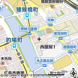 広島県広島市南区西荒神町周辺の地図