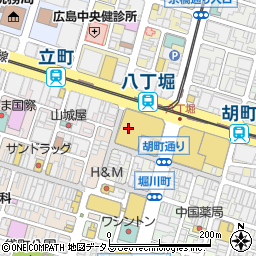 福屋八丁堀本店売場４階婦人服・婦人肌着のフロア　ヒロココシノ周辺の地図
