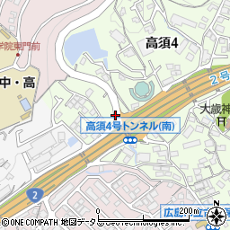 高須４号トンネル北周辺の地図