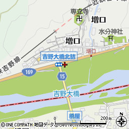 吉野大橋北詰周辺の地図