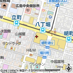 フェラガモ福屋八丁堀本店周辺の地図