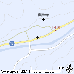 奈良県吉野郡東吉野村中黒353周辺の地図