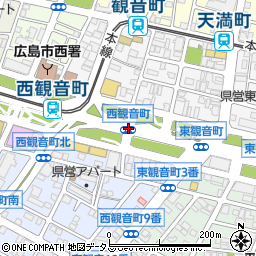 西観音町周辺の地図