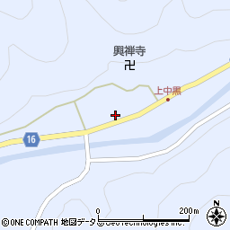 奈良県吉野郡東吉野村中黒352周辺の地図