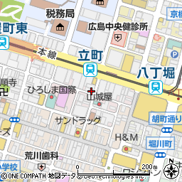 広島県広島市中区立町2-5周辺の地図