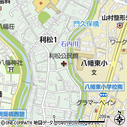 広島市利松公民館周辺の地図
