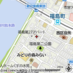 広島県広島市西区福島町周辺の地図