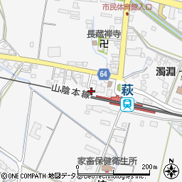 山口県萩市椿3537-7周辺の地図