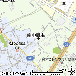 大阪府泉佐野市南中岡本周辺の地図
