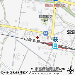山口県萩市椿3537-11周辺の地図