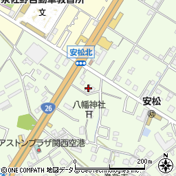 大阪府泉佐野市南中安松292-52周辺の地図