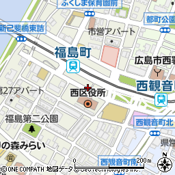 広島県広島市西区福島町2丁目2周辺の地図