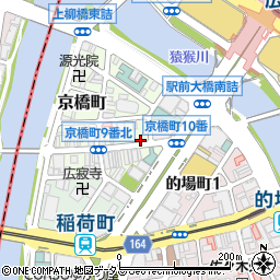 リパーク広島京橋町第４駐車場周辺の地図