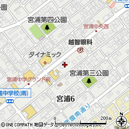 三原宮浦町郵便局周辺の地図