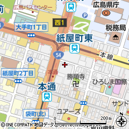 広島県広島市中区紙屋町周辺の地図