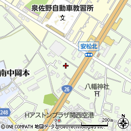 大阪府泉佐野市南中安松292-35周辺の地図