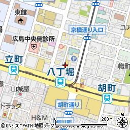 広島県広島市中区八丁堀14-13周辺の地図