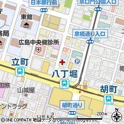 広島県広島市中区八丁堀13-14周辺の地図