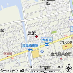 広島県尾道市向島町富浜周辺の地図
