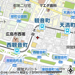 広島県広島市西区観音町15周辺の地図