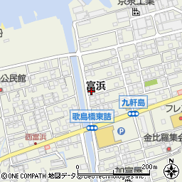 広島県尾道市向島町富浜5585-15周辺の地図