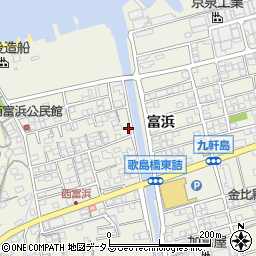 広島県尾道市向島町富浜5615-41周辺の地図