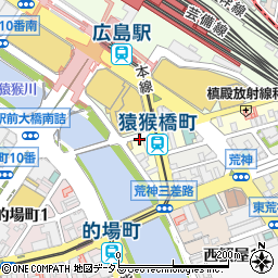 リパーク広島駅前駐車場周辺の地図